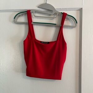 Priceless red square neck crop top! Size small. Worn once
